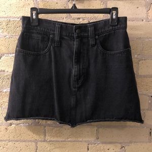 Madewell Size 27 Black Denim Mini Skirt